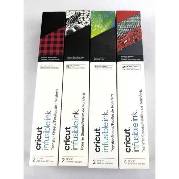 Four boxes Cricut Infusible Ink Transfer Sheets (3-2 Sheets, 1-4 Sheets) 12x12 - Picture 1 of 8